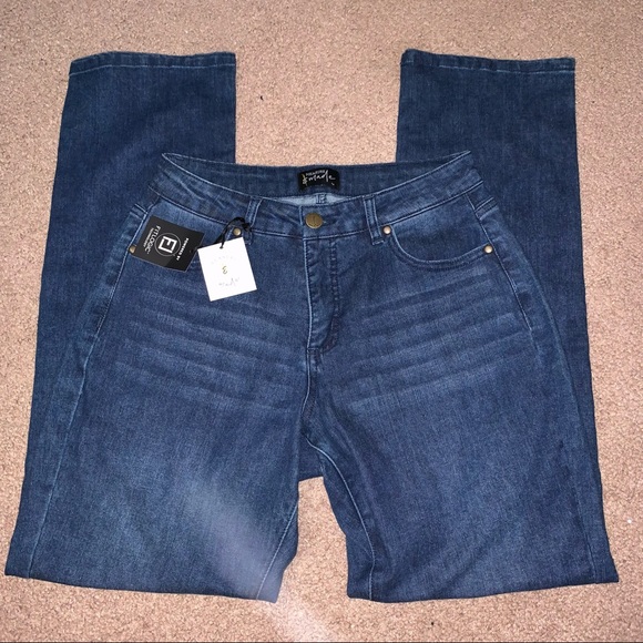 Measure And Made Straight Jean Dark Wash Jeans Size 8 Fit 3 New With Tags - Picture 2 of 16